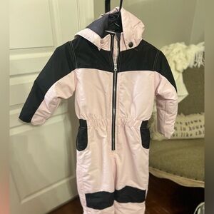 Pink and Black Hooded Snowsuit girls 4/5